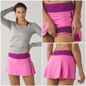 lululemon pink pace rival skirt